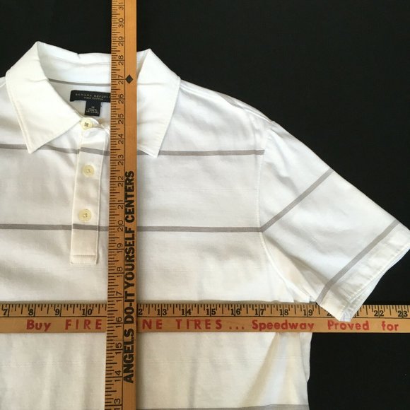 #69 Banana Republic Pima Cotton Polo Golf Shirt Men's M Short Sleeve Collared - Picture 5 of 6